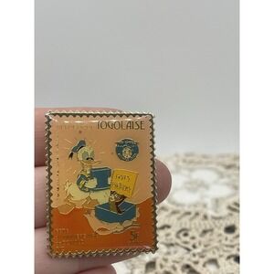 Donald & Chip Republique Togolaise Stamp Pin Walt Disney Productions
